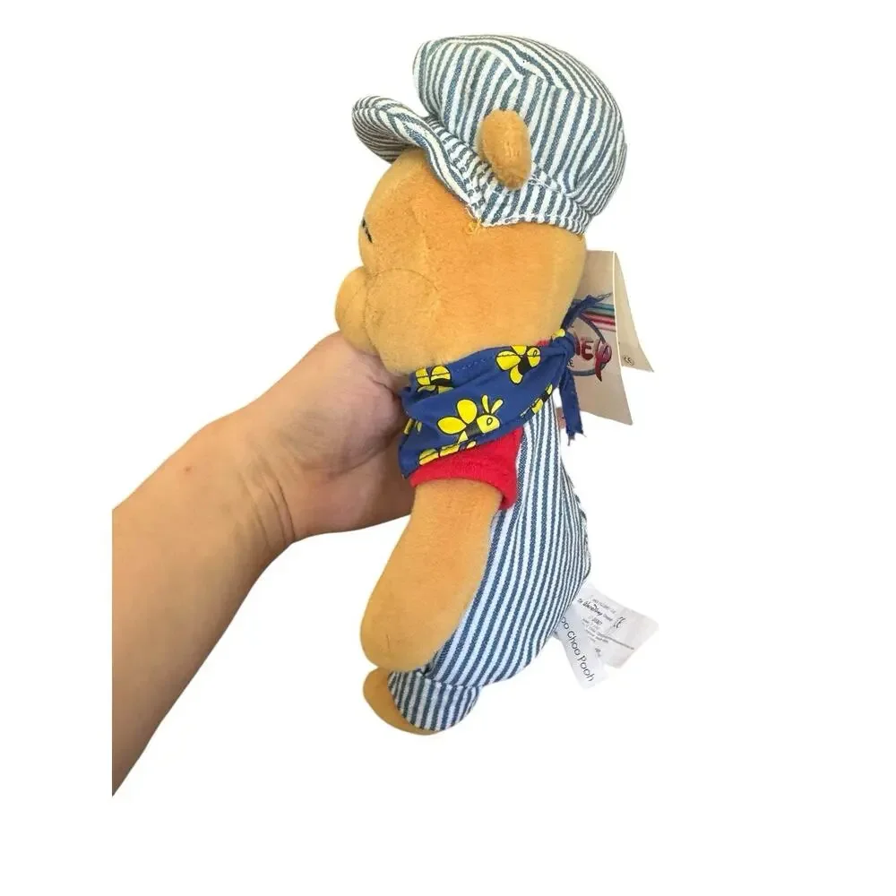 The Disney Store Winnie The Pooh Train Conductor Choo Choi Bean Bag Plush 8” Toy